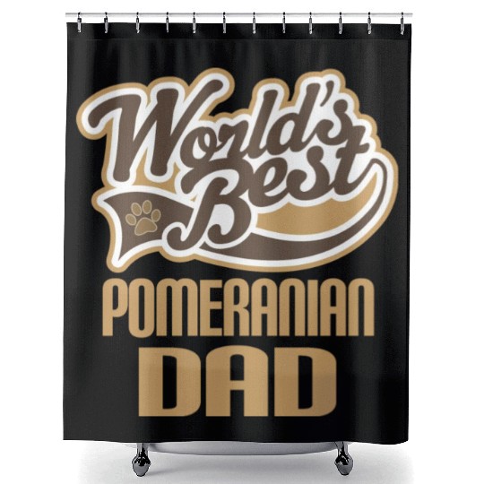 Pomeranian Dad Shower Curtains