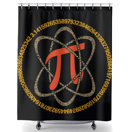 Pi Atom Pi Day Math Shower Curtains