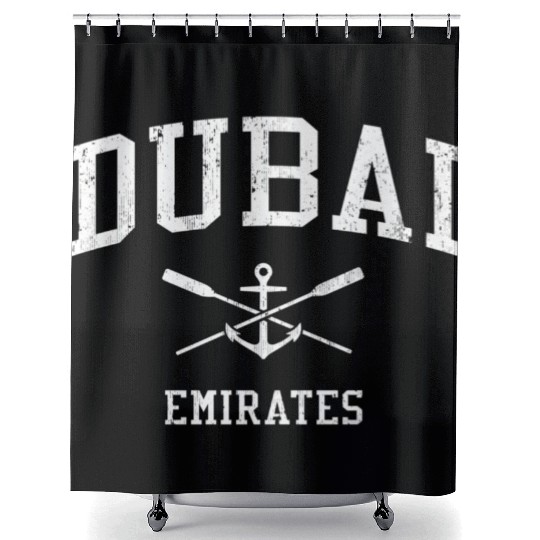 Dubai Crossed Oars Boat Anchor Sports Shower Curtains