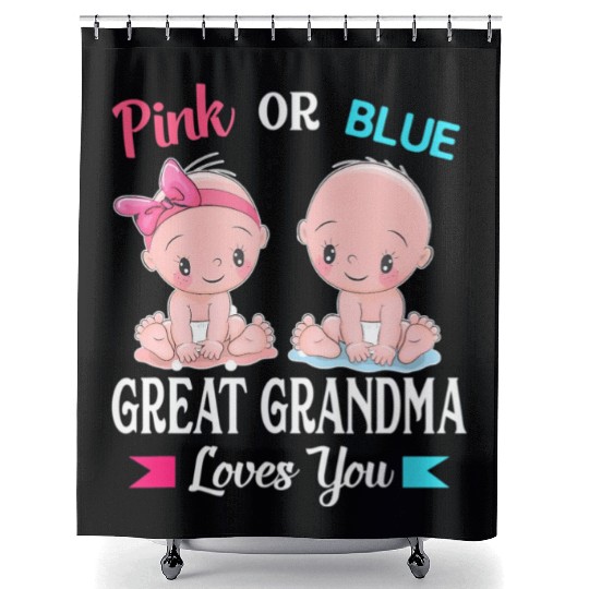 Pink or Blue Great Grandma Loves You Shower Curtains
