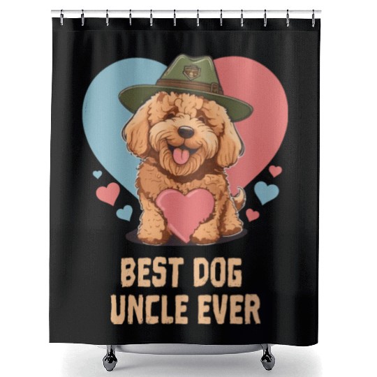 Best Dog Uncle Ever Goldendoodle Dog Dad Cute Dog Shower Curtains