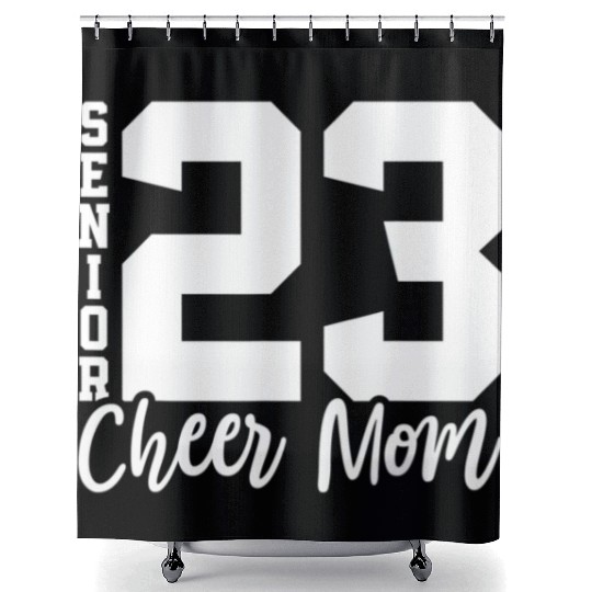 Senior Cheer Mom 23 Cheerleader Parent Class of 20 Shower Curtains