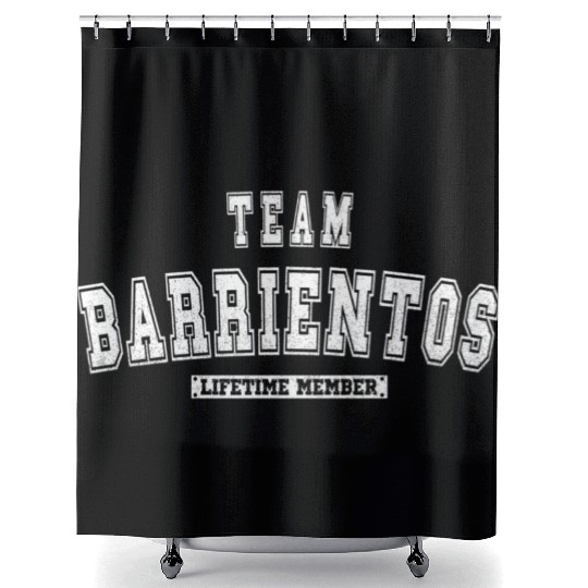 Team Barrientos Lifetime Member Family Last Name Shower Curtains