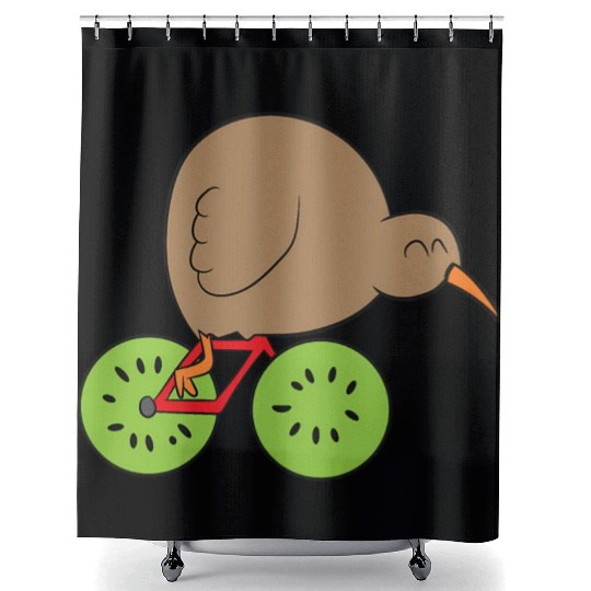 Kiwi Bird New Zealand Kiwi Bird And Kiwi Fruit Kiw Shower Curtains