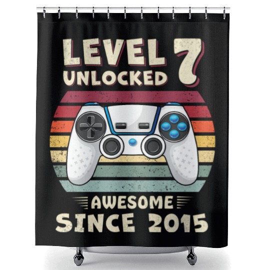 Seven 7Yr Bday Son Gamer 7Th 7 Shower Curtains