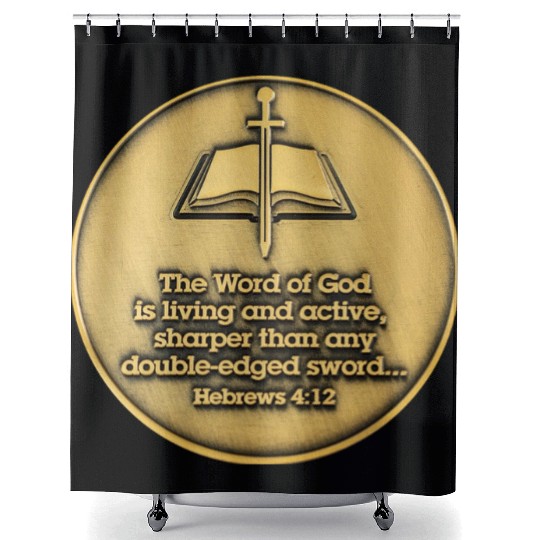 The word of god bible verse Shower Curtains