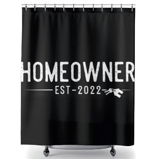 Homeowner 2022 First Time Home Owner Proud His Her Shower Curtains