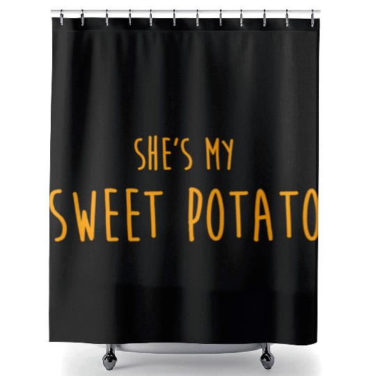 Shes My Sweet Potato For Him And Her Shower Curtains