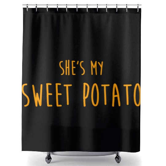 Shes My Sweet Potato For Him And Her Shower Curtains
