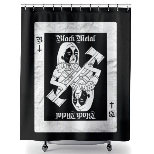 Black Metal Concert Headbanger Satan Antichrist Co Shower Curtains