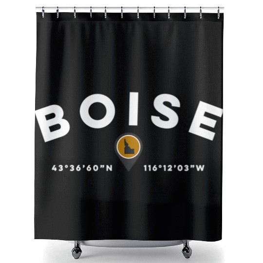Boise Idaho Id Map Shower Curtains