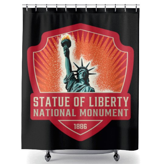 statue of liberty national monument Shower Curtains