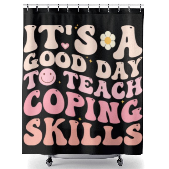 Teach ing Skills Teacher Back To School Counselor Shower Curtains