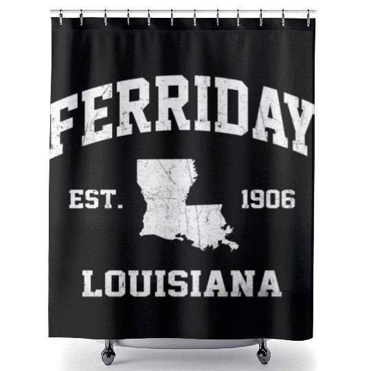 Ferriday Louisiana La State Athletic Style Shower Curtains