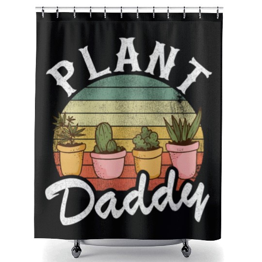 Landscaper Gardener Dad Plants Expert Plant Daddy Shower Curtains