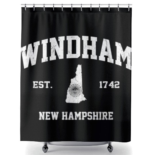 Windham New Hampshire Nh State Athletic Style Shower Curtains