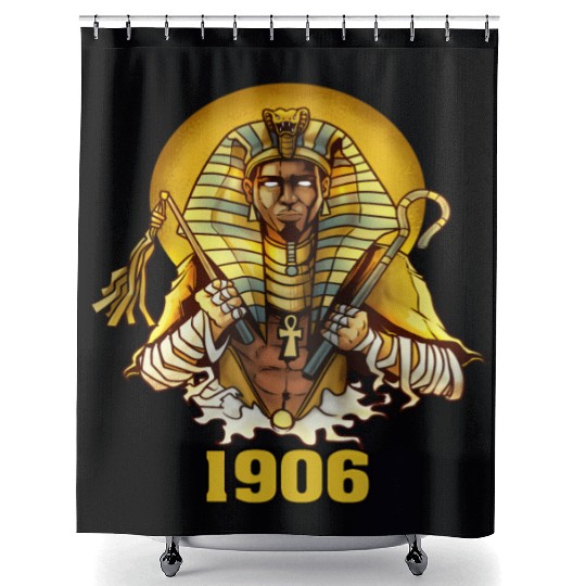 1906 Sphinx Alpha Ace Fraternity Pharoah Shower Curtains