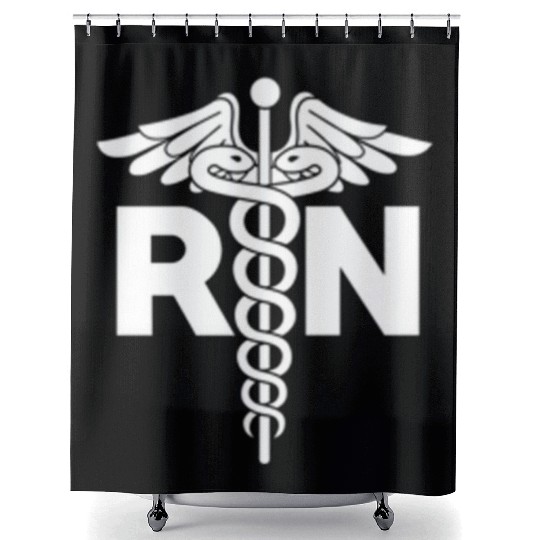 Registered Nurse Rn Hospital Staff For Nurses Shower Curtains