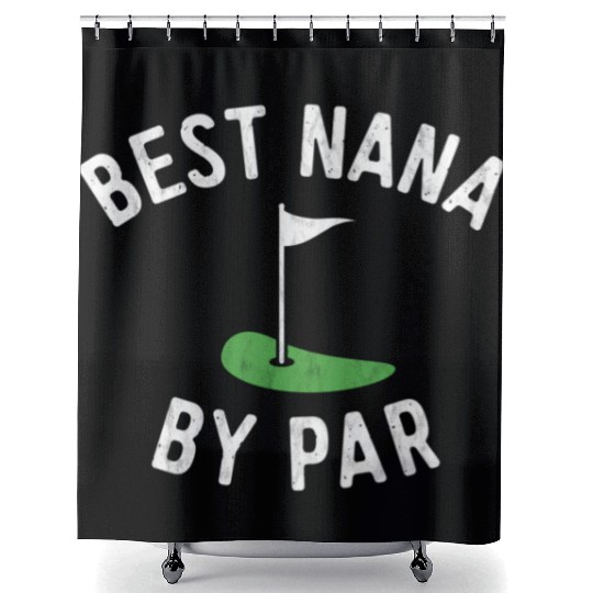 Nana Golf Best Nana By Par Grandma Golfer Golfing Shower Curtains