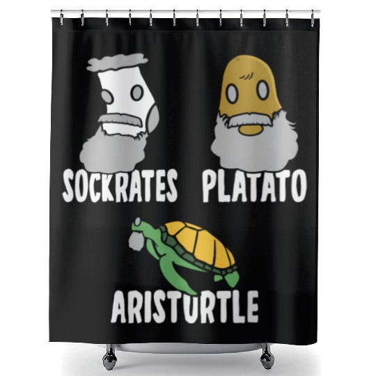 Philosophy Socrates Plato Aristotle Meme For Philo Shower Curtains