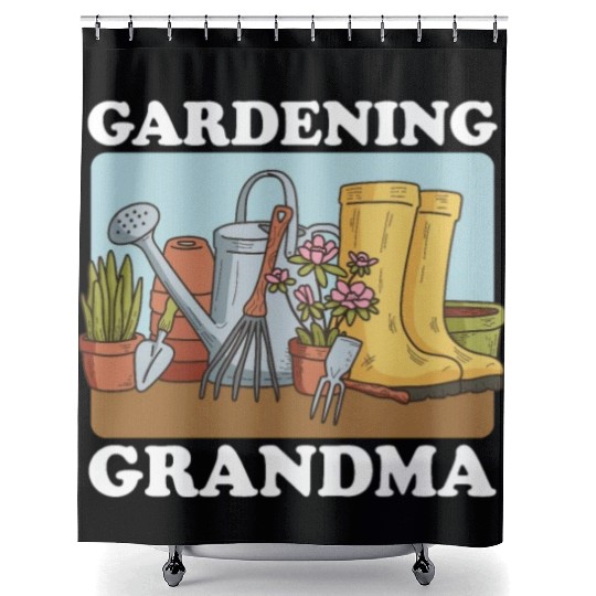 Gardening Grandma Garden Funny Gardener Shower Curtains