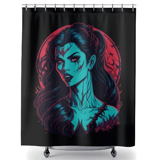 Vampira Girl Shower Curtains