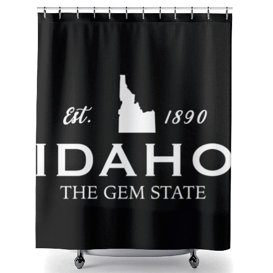 Idaho Est 1890 The Gem State Us Shower Curtains
