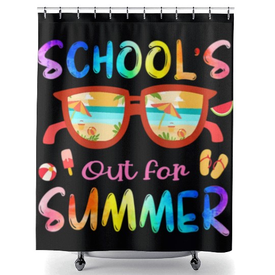 Schools Out For Summer Last Day Of School Teacher Shower Curtains