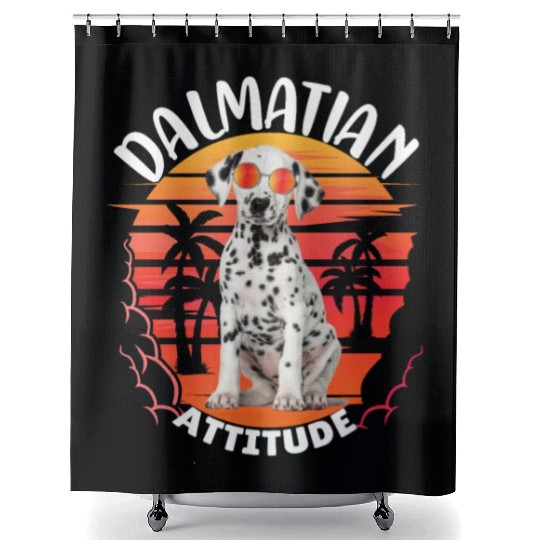 Dalmatian Attitude sweet Shower Curtains