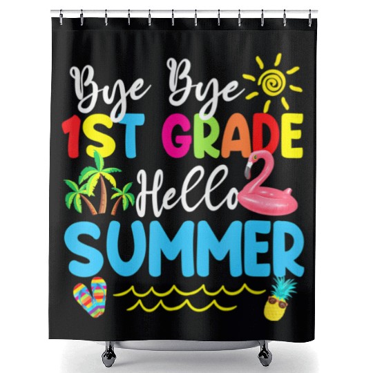 Teacher Life Messy Bun Back To School - First Day Shower Curtains
