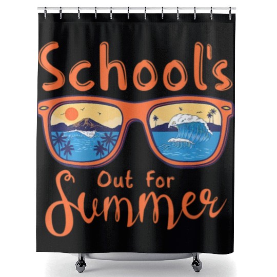 Substitute Teacher Life Hello Summer Tie Dye Summe Shower Curtains