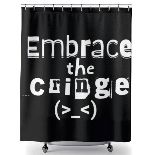 Embrace the Cringe Shower Curtains