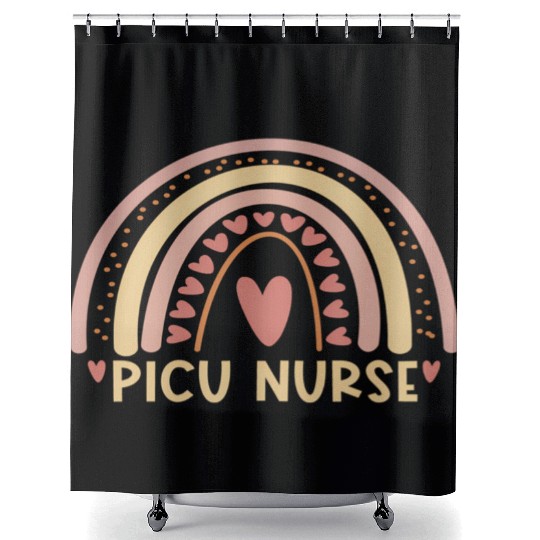 Picu Nurse Boho Rainbow Nursing Student Shower Curtains