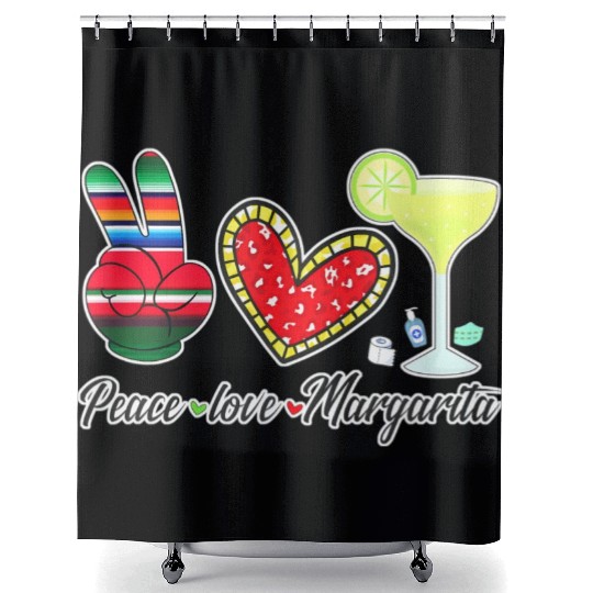 Peace Love Margarita for Plus Size Shower Curtains