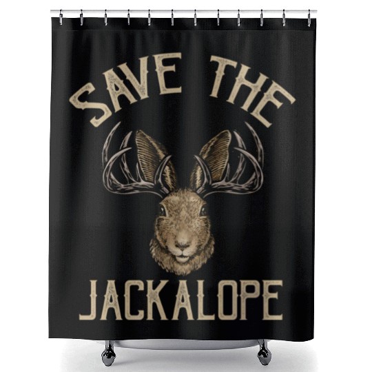 Save The Jackalope For Jackalope Fans Shower Curtains