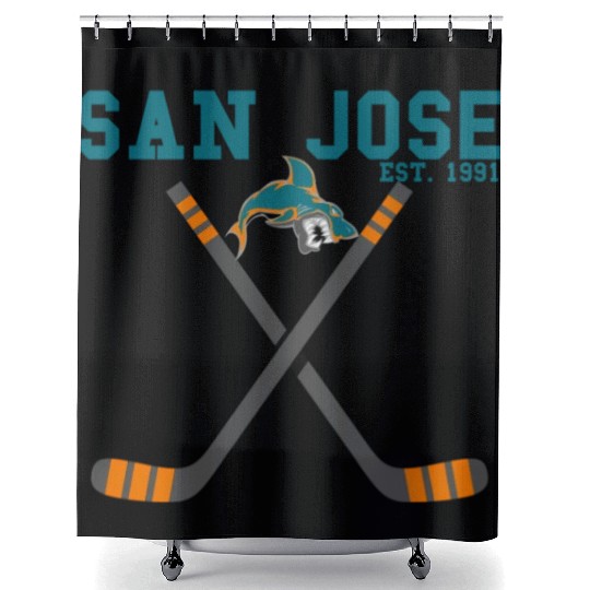 San Jose Sports Team Est 1991 Novelty Athletic Shower Curtains