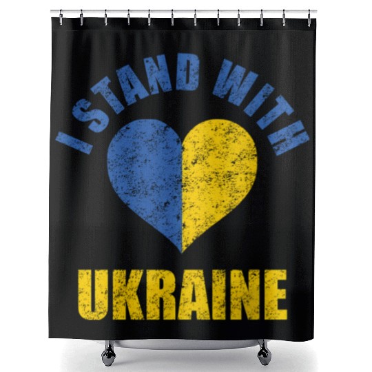 Support Ukraine I Stand With Ukraine Ukrainian Shower Curtains
