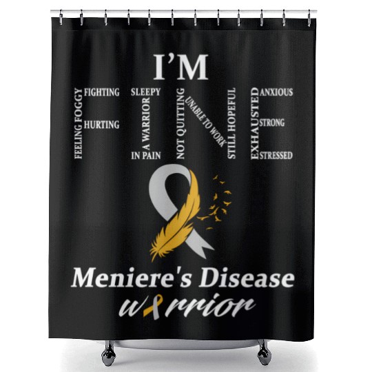Meniere'S Disease Warrior Shower Curtains