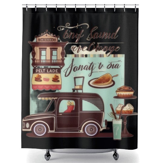 Pastries and bakery: a delicious combination Shower Curtains