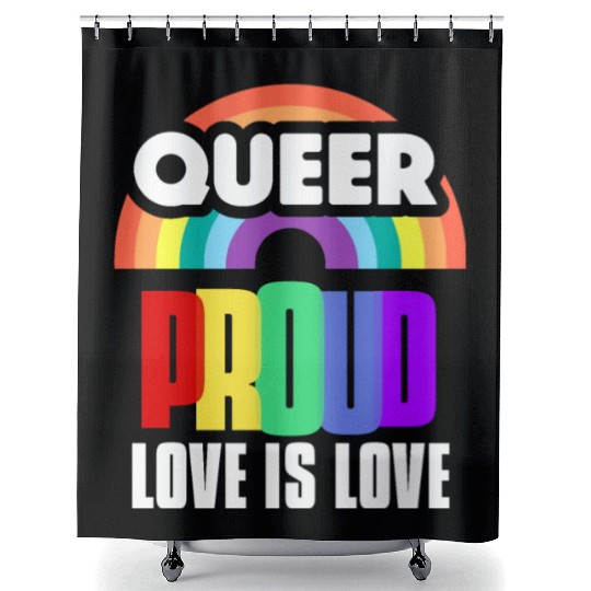Love is Love Shower Curtains Human Rights Gay Pride Proud