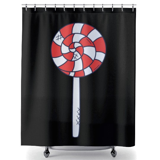 Lollipop Rainbow Sucker Candy Shower Curtains