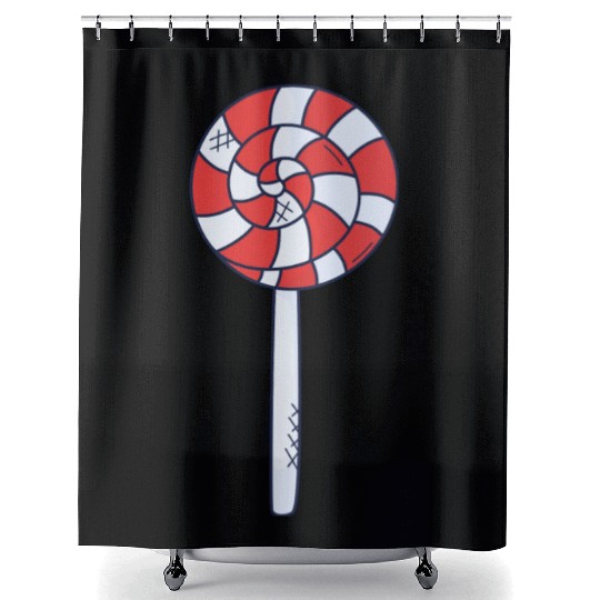 Lollipop Rainbow Sucker Candy Shower Curtains