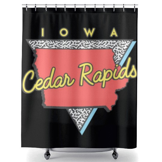 Cedar Rapids Iowa Triangle Ia City Shower Curtains