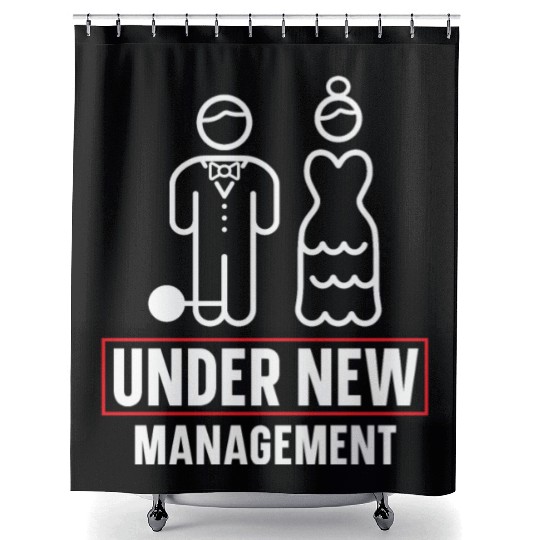 Bride And Groom Wedding Day Marriage Just Married Shower Curtains