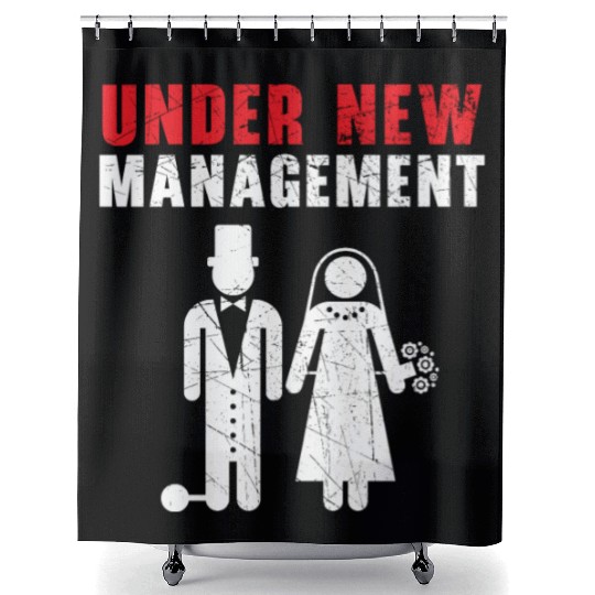 Bride And Groom Wedding Day Marriage Just Married Shower Curtains