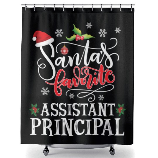 Santa'S Favorite Assistant Principal Party Shower Curtains