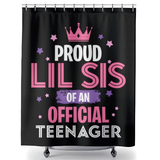 Proud Little Sister Of An Officialnager 13Th Shower Curtains