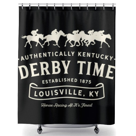 Derby Time Louisville Kentucky Horse Racing Shower Curtains