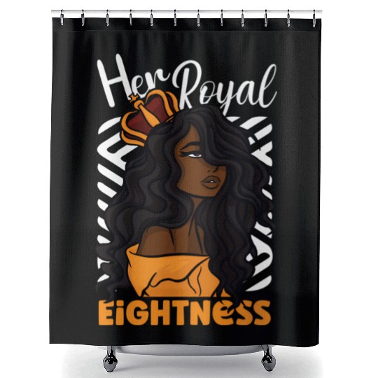 Her Royal Eightness 8Th Shower Curtains
