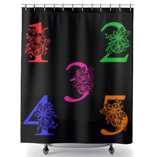 Fun Numbers, Numbers Shower Curtains for kids and adults
